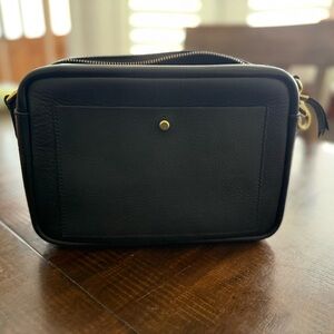 Madewell Black Leather Camera Bag